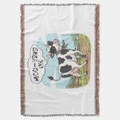 "Moo-ving On" Cow - Funny & Stylish Farm Humor! Decke (Vorderseite Vertikal)