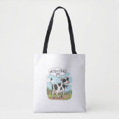 "Moo-ving On" Cow - Funny & Stylish Farm Humor! Tasche (Vorderseite)