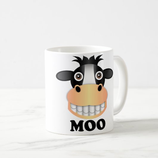 MOO - Weiß 11-Unze-klassisches weißes Tasse (VorderseiteRechts)
