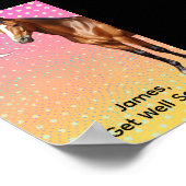 Moo werde gesund Pferd Poster (Ecke)