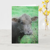 Moo! Wie geht es dir? Karte (Gelbe Blume)
