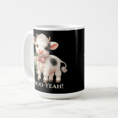 Moo-Yeah Funny Baby Cow Kaffeetasse (Vorderseite Links)