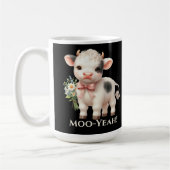 Moo-Yeah Funny Baby Cow Kaffeetasse (Links)