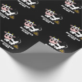 Mooclear Bomb Funny Cow Puff Dark BG Geschenkpapier (Ecke)