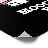 Mooclear Bomb Funny Cow Puff Dark BG Poster (Ecke)