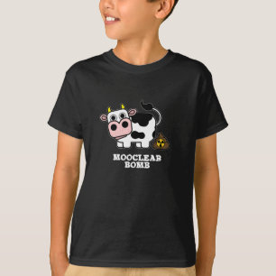 Mooclear Bomb Funny Cow Puff Dark BG T-Shirt