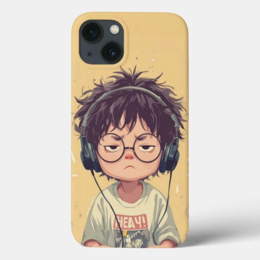 Mood: Bored Boy with Headphones Case (Rückseite)