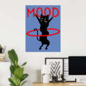 Mood cat | Funny & decorative Poster (Heimbüro)