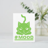 #MOOD Cat Limone Logo-Illustration Postkarte (Stehend Vorderseite)