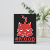 #MOOD Cat Red Logo Illustration Postkarte (Stehend Vorderseite)