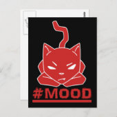 #MOOD Cat Red Logo Illustration Postkarte (Vorne/Hinten)