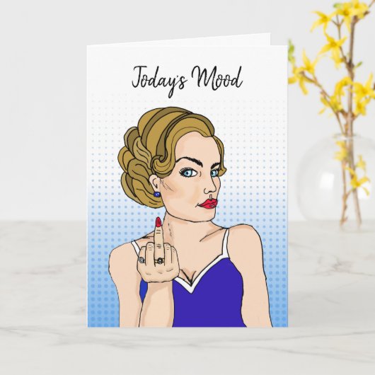 Mood, Dodle Finger, Friendship Spaß von heute Karte (Gelbe Blume)