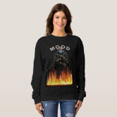 Mood Funny Bernie Sanders Mittens Flames Meme Sweatshirt (Vorne ganz)