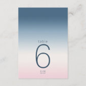 Mood Gradient Hochzeittisch Preußischer Himmel ID7 Einladung (Rückseite)