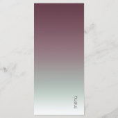 Mood Gradient Wedding Burgundy Mist ID741 Menükarte (Rückseite)