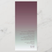 Mood Gradient Wedding Burgundy Mist ID741 Menükarte (Vorderseite)