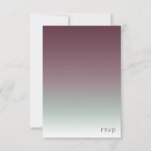 Mood Gradient Wedding Burgundy Mist ID741 RSVP Karte (Vorderseite)