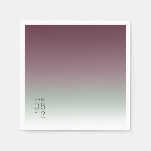 Mood Gradient Wedding Burgundy Mist ID741 Serviette (Vorderseite)