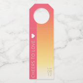 Mood Gradient Wedding Cheers Hot Summer ID741 Flaschenanhänger (Vorderseite)