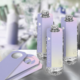 Mood Gradient Wedding Cheers Pastel Dawn ID741 Flaschenanhänger