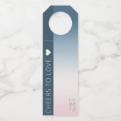 Mood Gradient Wedding Cheers Preußen Sky ID741 Flaschenanhänger (Vorderseite)