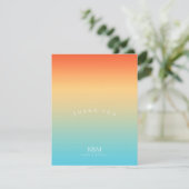 Mood Gradient Wedding dank Tropical Sky ID741 Dankeskarte (Stehend Vorderseite)