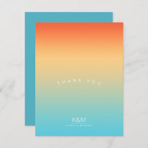 Mood Gradient Wedding dank Tropical Sky ID741 Dankeskarte