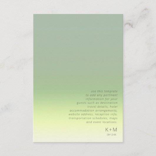 Mood Gradient Wedding Details Frühjahrswiese ID741 Begleitkarte (Vorderseite)