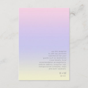 Mood Gradient Wedding Details Pastelldämmerung ID7 Begleitkarte