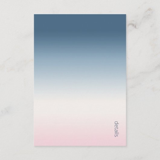 Mood Gradient Wedding Details Preußen Sky ID741 Begleitkarte (Rückseite)