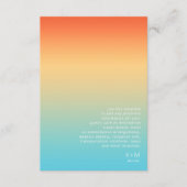 Mood Gradient Wedding Details Tropical Sky ID741 Begleitkarte (Vorderseite)