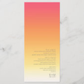 Mood Gradient Wedding Hot Summer ID741 Menükarte (Vorderseite)