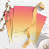 Mood Gradient Wedding Hot Summer ID741 RSVP Karte