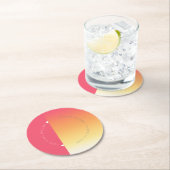 Mood Gradient Wedding Hot Summer ID741 Runder Pappuntersetzer (Vor Ort)