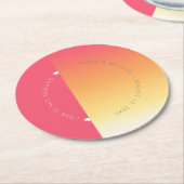 Mood Gradient Wedding Hot Summer ID741 Runder Pappuntersetzer (Angewinkelt)