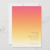 Mood Gradient Wedding Hot Summer ID741 Save The Date (Rückseite)