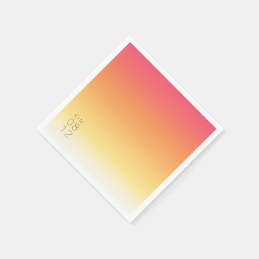 Mood Gradient Wedding Hot Summer ID741 Serviette (Ecke)