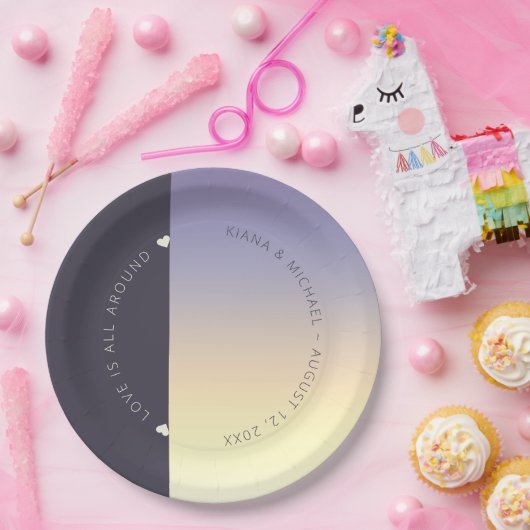 Mood Gradient Wedding Indigo Sunset ID741 Pappteller (Party)