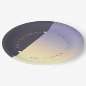 Mood Gradient Wedding Indigo Sunset ID741 Pappteller (Schrägansicht)