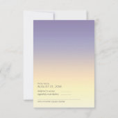 Mood Gradient Wedding Indigo Sunset ID741 RSVP Karte (Rückseite)