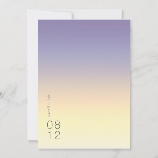 Mood Gradient Wedding Indigo Sunset ID741 Save The Date (Vorderseite)