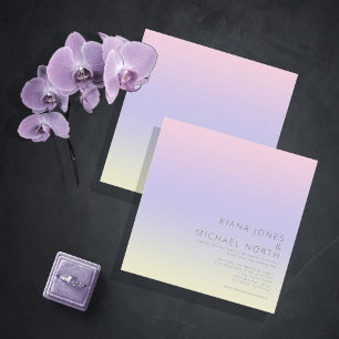 Mood Gradient Wedding Pastel Dawn ID741 Einladung