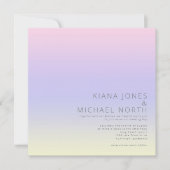 Mood Gradient Wedding Pastel Dawn ID741 Einladung (Vorderseite)