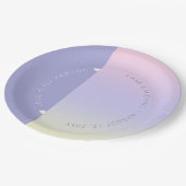 Mood Gradient Wedding Pastel Dawn ID741 Pappteller (Schrägansicht)