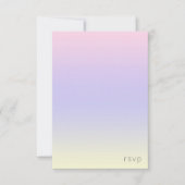 Mood Gradient Wedding Pastel Dawn ID741 RSVP Karte (Vorderseite)