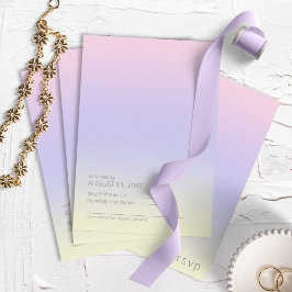 Mood Gradient Wedding Pastel Dawn ID741 RSVP Karte