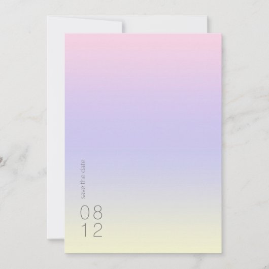 Mood Gradient Wedding Pastel Dawn ID741 Save The Date (Vorderseite)