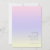 Mood Gradient Wedding Pastel Dawn ID741 Save The Date (Rückseite)