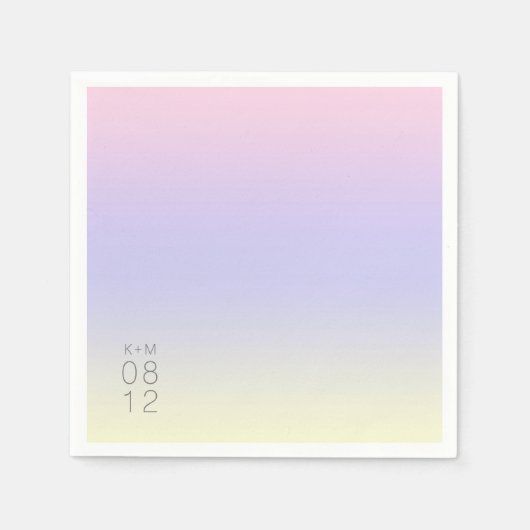 Mood Gradient Wedding Pastel Dawn ID741 Serviette (Vorderseite)