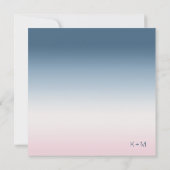 Mood Gradient Wedding Preußen Sky ID741 Einladung (Rückseite)